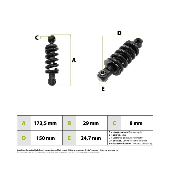 Amortisseur arriere Ninebot Segway ZT3 Pro 3