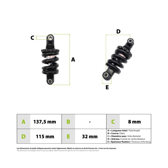 Amortisseur avant Kukirin G2 Max 3