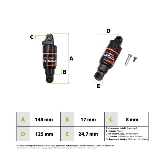 Amortisseur Meroca 125mm 3