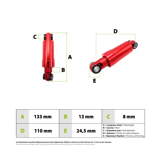Amortisseur Urbanglide E-cross Pro 3