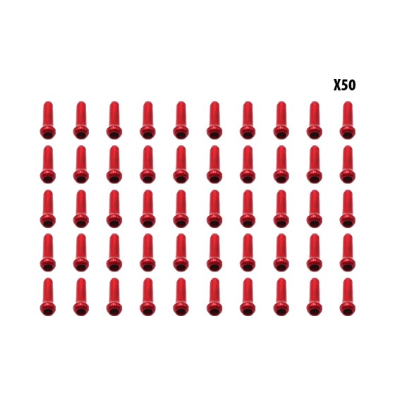 Arrets de cables rouge x50 pcs