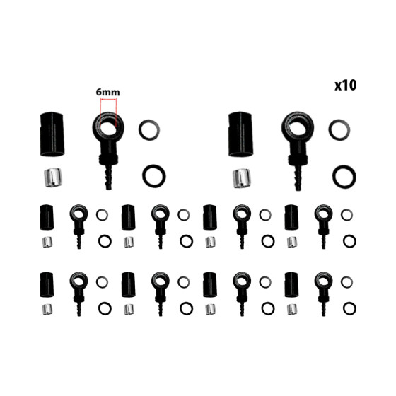 Banjo freins diam 6mm Shimano BH59 / BH90 Pack 10 pcs