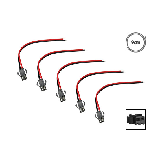 Câble prise JST 2 pin femelle x5pcs