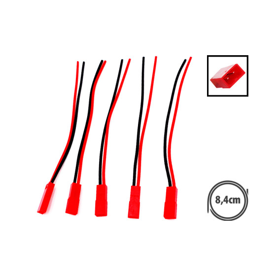 Câble prise JST syp 2 pin mâle x5