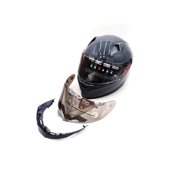 Casque intégral  gris (taille S à XL) 9