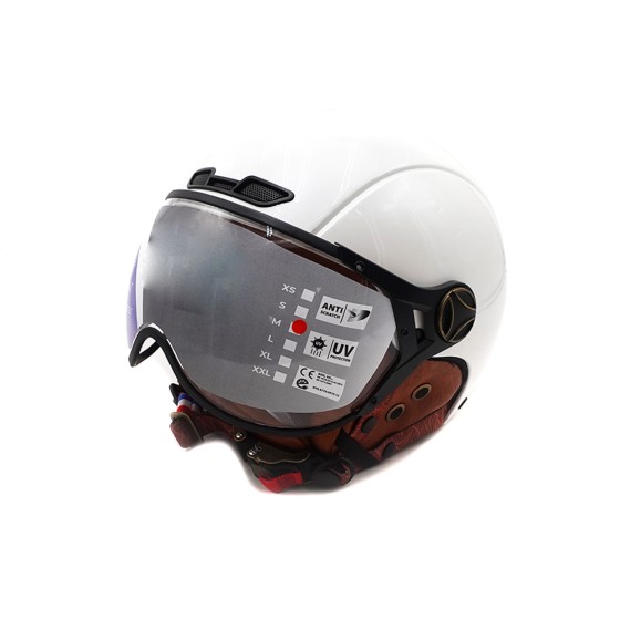 Casque JET  blanc brillant (taille XS à XXL)