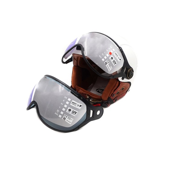 Casque JET  blanc brillant (taille XS à XXL) 2