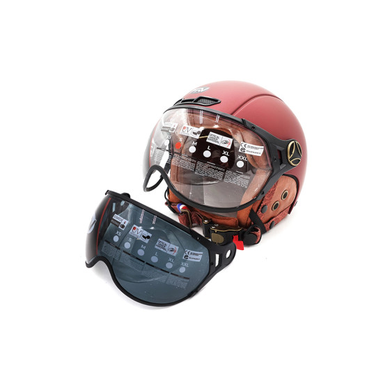 Casque JET  bordeaux mat (taille XS à XXL) 2