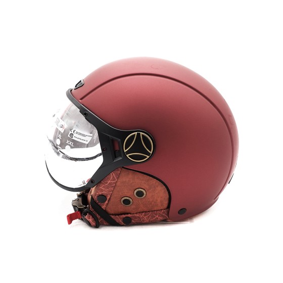 Casque JET  bordeaux mat (taille XS à XXL) 5