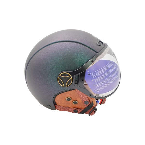 Casque JET  vert mat caméléon (taille XS à XXL) 3
