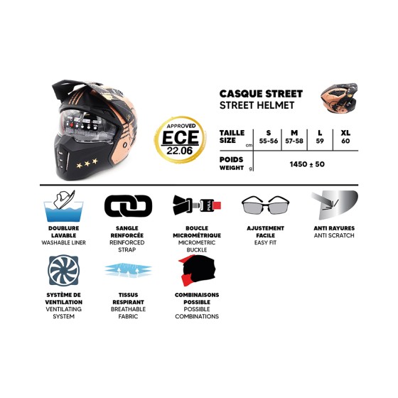 Casque street  Maverick (taille S à  XL) 4