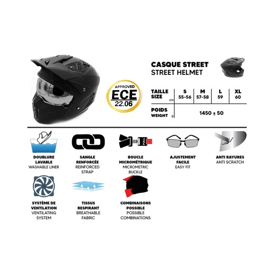 Casque Street  Panther (taille S à XL) 4