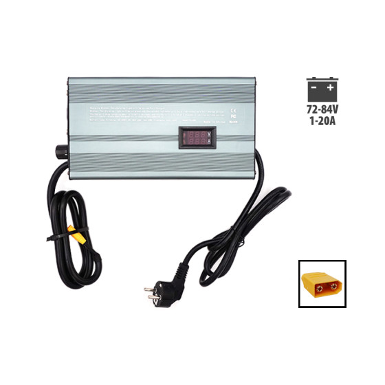 Chargeur 72v-84V Reglable 1-20 A Prise XT90
