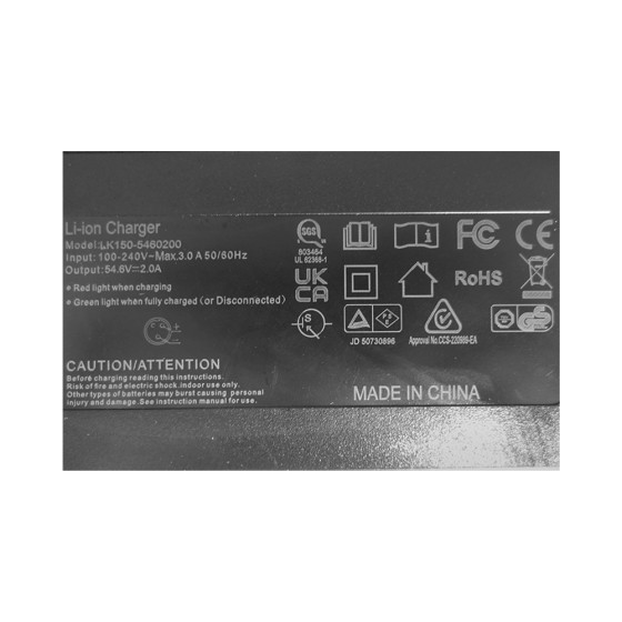 Chargeur GX16-3P - 54.6 V / 2A 3