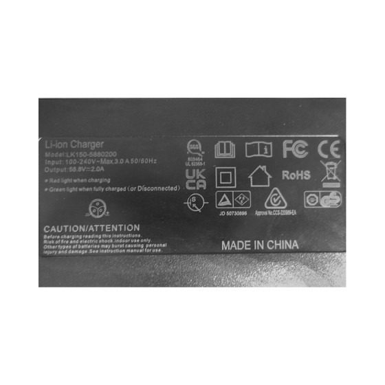 Chargeur Kukirin G2 Master 58.8V / 2A 3