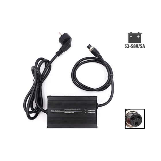 Chargeur rapide 52V-58V 5A prise GX16