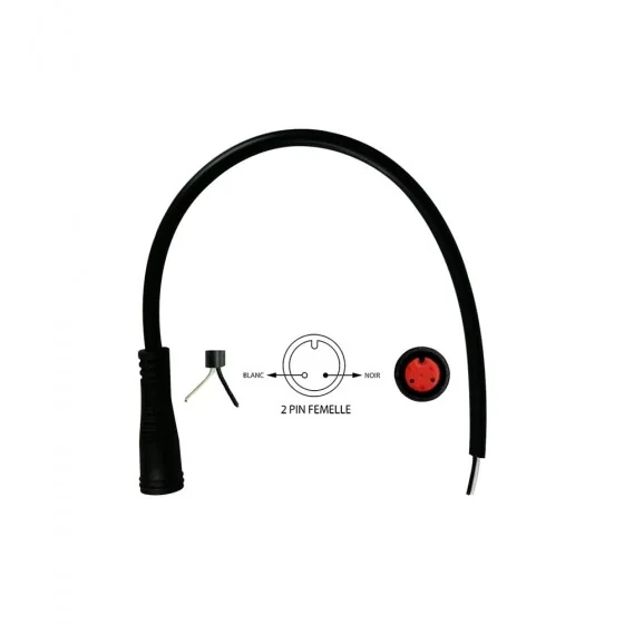 Connecteur etanche 2Pins femelle 2