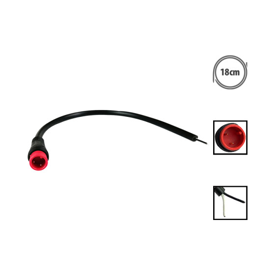 Connecteur etanche 2Pins Male