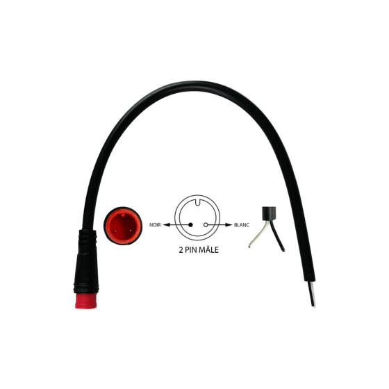 Connecteur etanche 2Pins Male 2