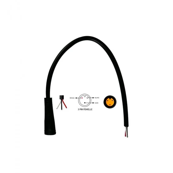 Connecteur étanche 3 pins femelle 2