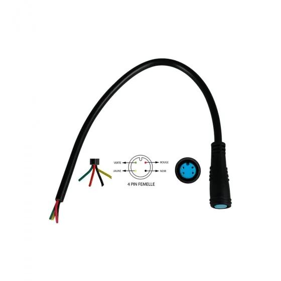 Connecteur étanche 4 pins femelle 2