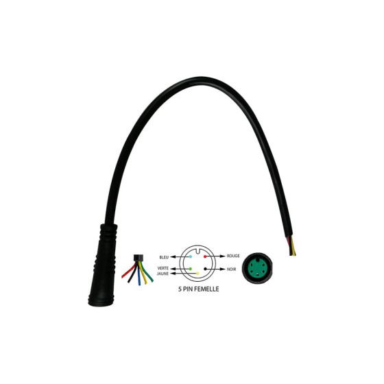 Connecteur étanche 5 pins femelle 2