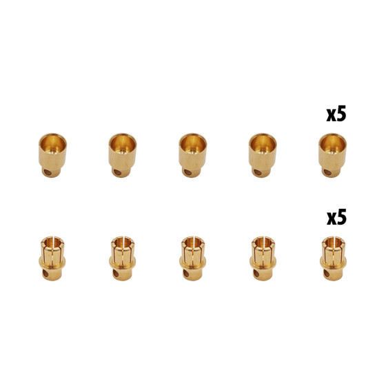 Connecteurs banane 8mm x10 pcs (5 male + 5 femelles)