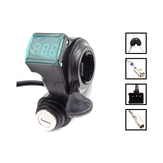 Contacteur a clé affichage voltage avec accelerateur JST