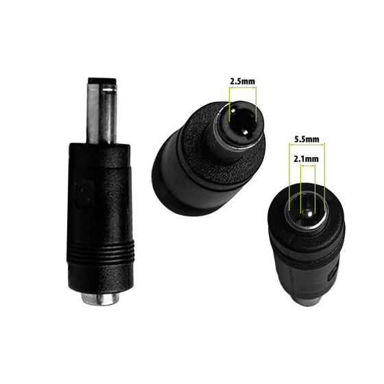 Embout adaptateur chargeur DC 5.5 2.1➡️2.5 2
