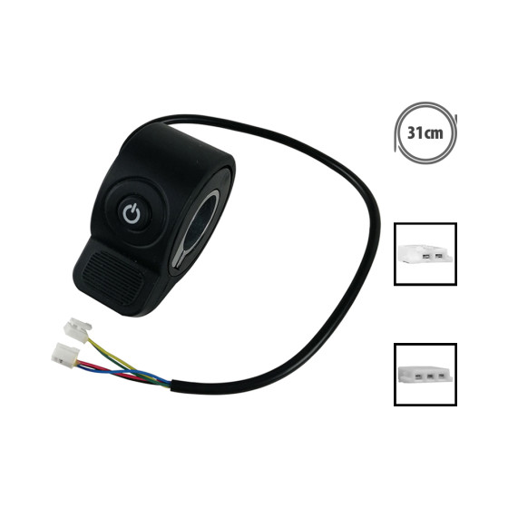 Gachette Accélérateur et bouton on/off