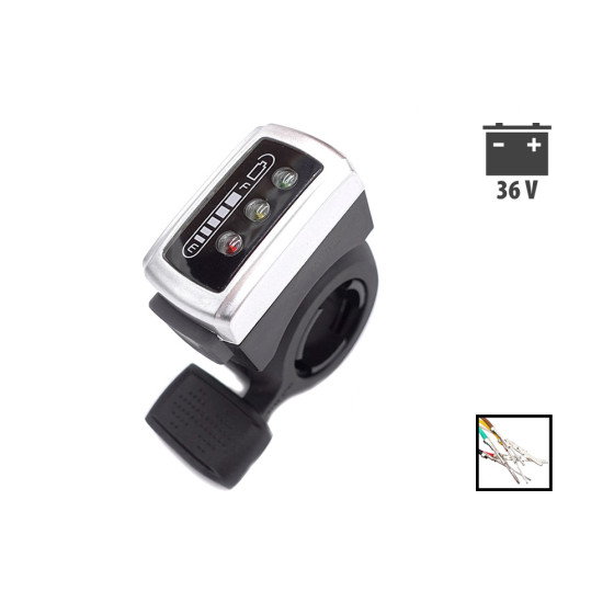 Gachette accelerateur indicateur batterie 36V