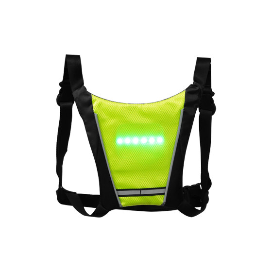 Gilet signaletique LED avec telecommande couleur jaune 4