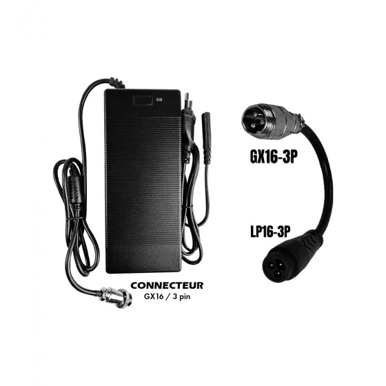 Pack Chargeur 60V ➡️ 67.2V / 2A (connecteur LP16-3)