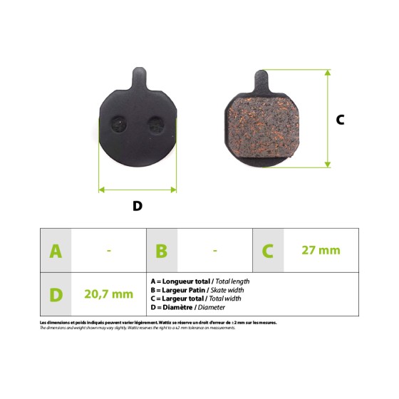 Plaquettes de frein Hyaes Mx3 Mx4 Mx5 3