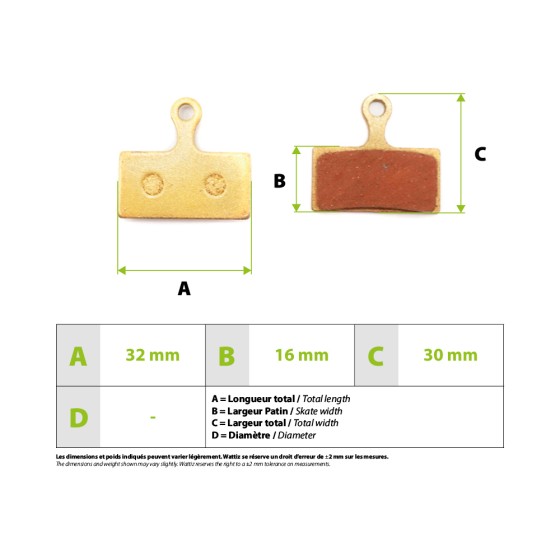 Plaquettes de frein metalliques Shimano G03S 4
