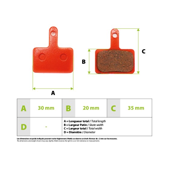 Plaquettes de frein  Shimano B01S Kaabo Mantis Zoom 30mm Ceramique 4