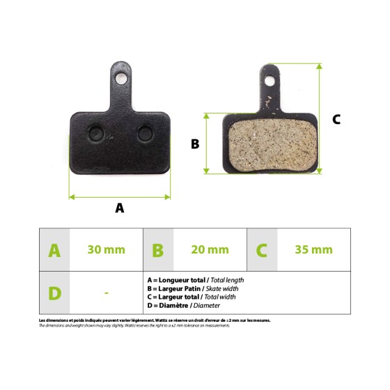 Plaquettes de frein  Shimano B01S Kaabo Mantis Zoom 30mm Semi-Metallique 4