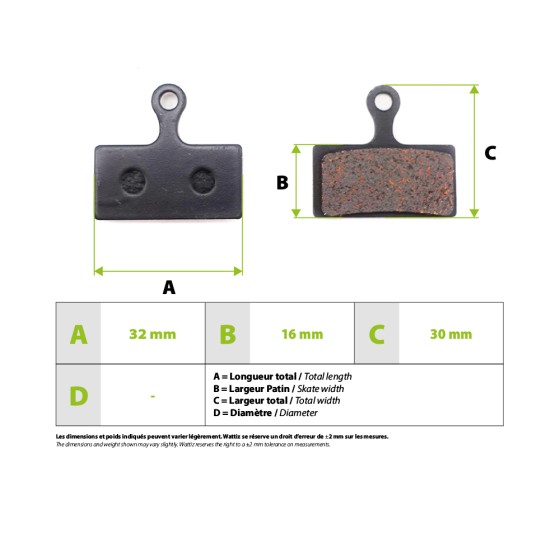 Plaquettes de frein Shimano Semi-Metallique  G03S 4