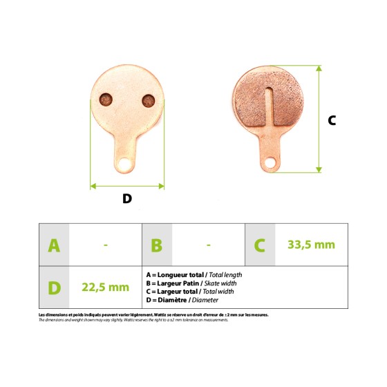 Plaquettes de freins draisienne metal fritté haute performance 4