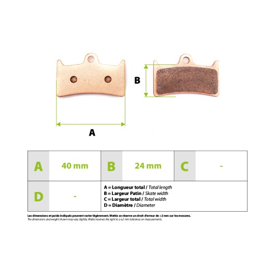 Plaquettes de freins Hope Tech4 V4 Metal Fritté Haute Performance 4