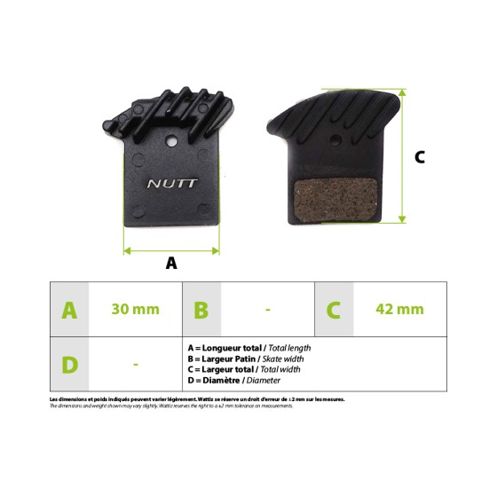 Plaquettes de freins Nutt ventilées Dualtron Thunder 4