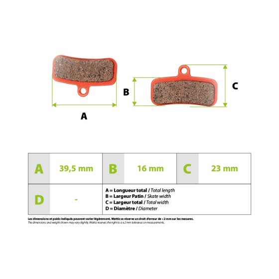 Plaquettes de freins Shimano D03S Nutt 4 pistons Thunder 3 Nami ceramique 3