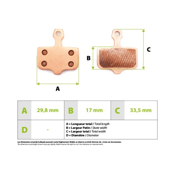 Plaquettes de freins  Zero 10x 11x Vsett 10+ Storm Thunder Sram Avid  Metal Fritté Haute Performance 4