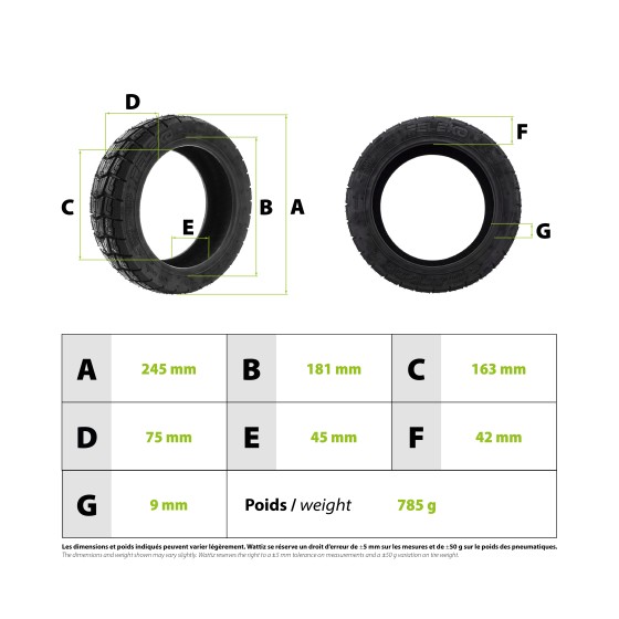 Pneu 10x2.75-6.5 Speedway 5 Dt3 Urbanglide E-Cross semi offroad tubeless 3