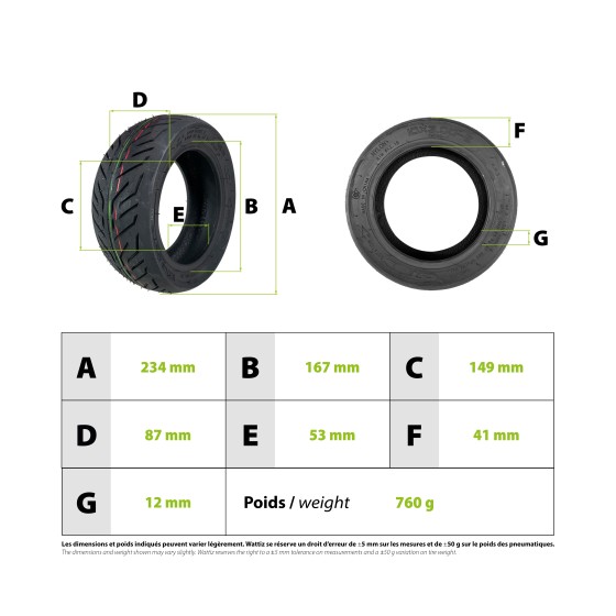 Pneu 10x3.00-6 CST tubeless Dualtron Victor Nami Klima 3