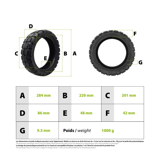 Pneu 12x3.0 tubeless semi offroad Xiaomi Scooter 6 Ultra 3