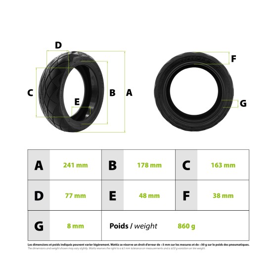 Pneu 70/65-6.5 Gel Anti Crevaison Chaoyang 3