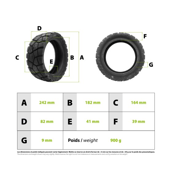 Pneu 80/50-6,5 tubeless Dualtron Victor 2025 (10x3-6.5) 3