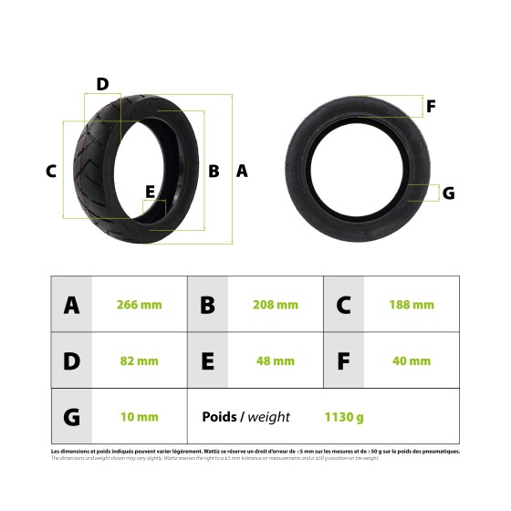 Pneu 80/55-7.5 avec gel anti crevaison 3