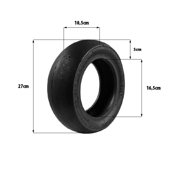 Pneu 90/65-6.5 Slick + Chambre a air 4